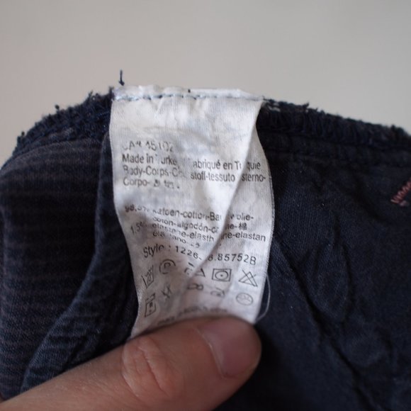 Maison Scotch blue cotton pin stripe straight leg pant 31/32 - Picture 13 of 13